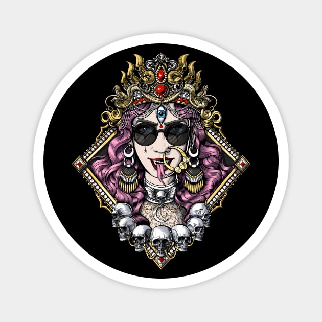 Gothic Kali Goddess Magnet by underheaven